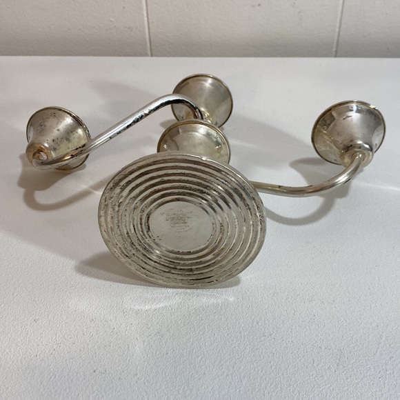 Frank M Whiting Sterling Silver 3 Arm Candelabra Vintage #280 Weighted - Picture 8 of 12